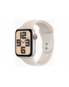 Apple Watch SE GPS+Cellular Koperta 44mm Z Aluminium W Kolorze Księżycowej Poświaty Z Opaską Sportową W Kolorze Księżycowej Poświaty (MRGU3ETA) - nr 1