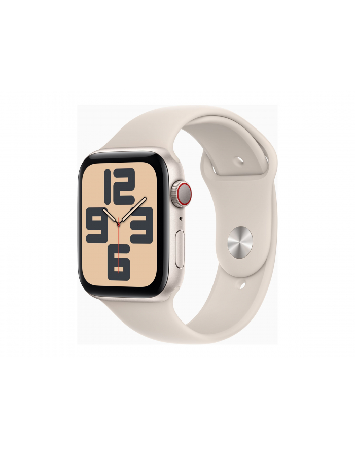 Apple Watch SE GPS+Cellular Koperta 44mm Z Aluminium W Kolorze Księżycowej Poświaty Z Opaską Sportową W Kolorze Księżycowej Poświaty (MRGU3ETA) główny