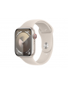 Apple Watch Series 9 GPS+Cellular 45mm Z Aluminium W Kolorze Księżycowej Poświaty Z Paskiem Sportowym W Kolorze Księżycowej Poświaty (MRM93ETA) - nr 1
