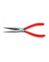 KNIPEX needle nose pliers with cutting edge 26 11 200, stork beak pliers, gripping pliers (red/blue, serrated gripping surfaces, length 200mm) - nr 1