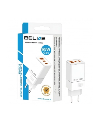 beline Ładowarka siciowa 65W GaN 2xUSB-C+USB-A bez kabla Biała