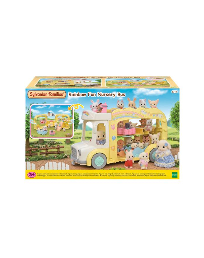 epoch Sylvanian Families Przedszkole Kolorowy Autobus Rainbow Fun Nursery Bus 5744 p6 główny