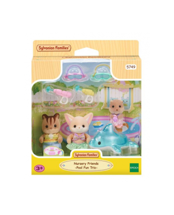 epoch Sylvanian Families Przedszkole Zabawa w basenie Baby Trio 5749 p6