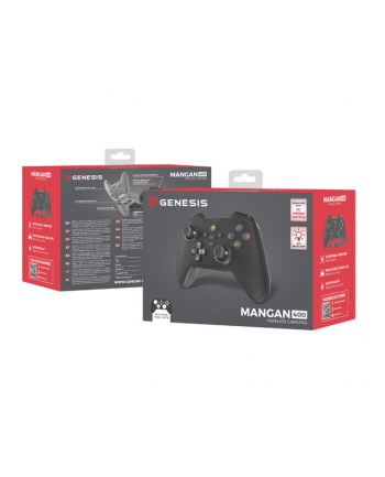 natec Gamepad Genesis Mangan 400 bezprzewodowy do PC/Switch/Mobile Czarny
