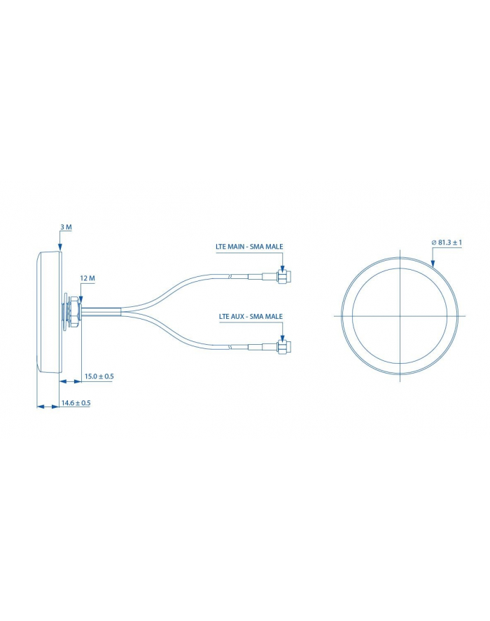 teltonika Antenna Combo Mimo Mobile Roof SMA Male IP65 PR1KCL25 główny