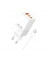 beline Ładowarka sieciowa 65W GaN 2xUSB-C + USB-A+ kabel USB-C Biała - nr 1