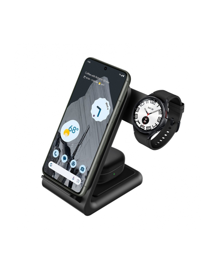 crong Ładowarka bezprzewodowa 3w1 do iPhone, Samsung ' System Android, Galaxy Watch i słuchawek TWS główny