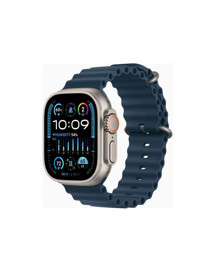 Apple Watch Ultra 2 GPS+Cellular Koperta 49mm Z Tytanu W Kolorze Naturalnym Z Paskiem Ocean W Kolorze Niebieskim (MREG3ULA) główny