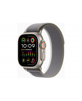 Apple Watch Ultra 2 GPS + Cellular Koperta 49mm Z Tytanu W Kolorze Naturalnym Z Opaską Trail W Kolorze Zielonym Szarym (MRF43ELA)