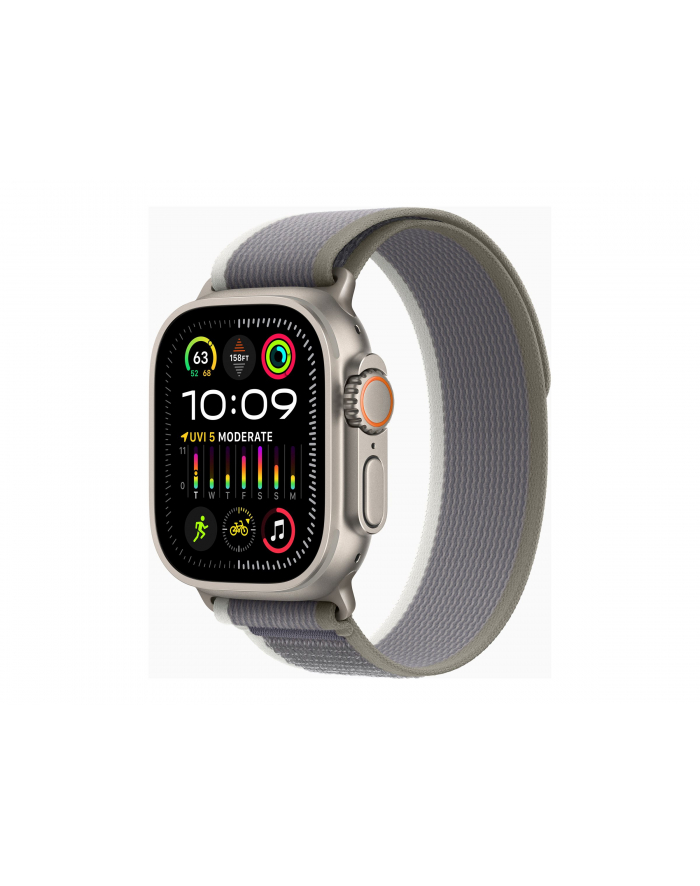 Apple Watch Ultra 2 GPS + Cellular Koperta 49mm Z Tytanu W Kolorze Naturalnym Z Opaską Trail W Kolorze Zielonym Szarym (MRF43ELA) główny