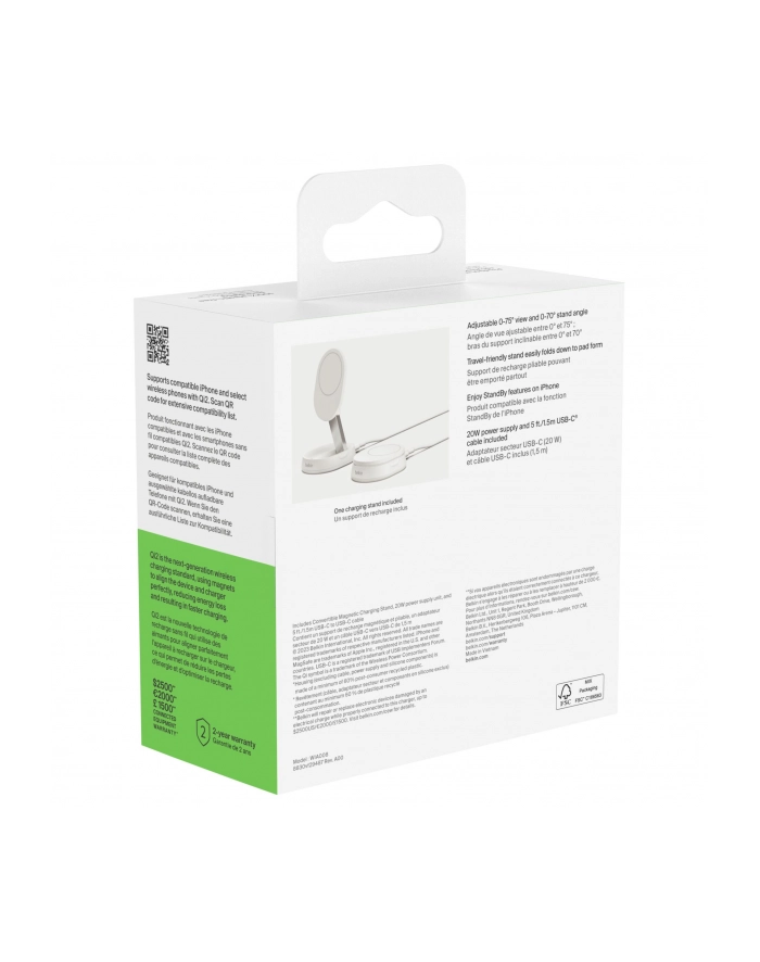 belkin Ładowarka magnetyczna BoostCharge Qi2 15W biała z PSU główny