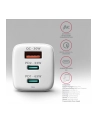 axagon ACU-DPQ65W Ładowarka sieciowa GaN 65W, 3x port (USB-A + dual USB-C) PD3.0/QC4+/PPS/Apple, biała - nr 24