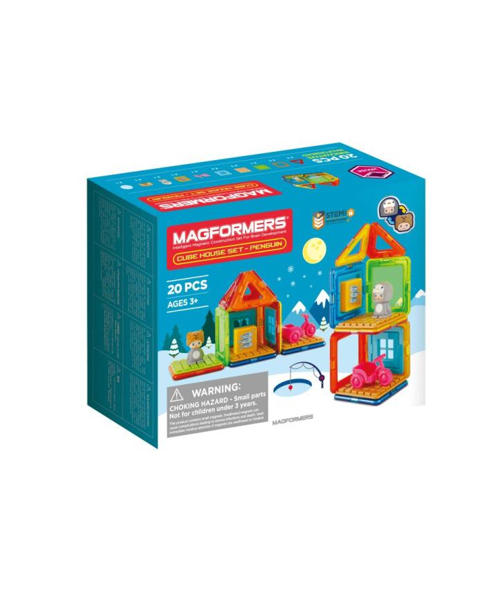 dante MAGFORMERS Cube House Pingwin 20 elementów 705018 główny