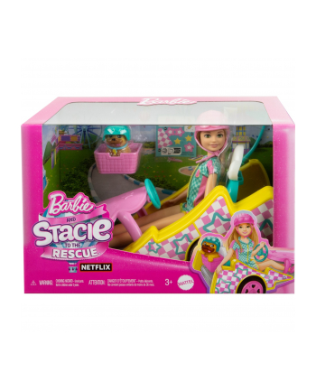 Barbie Gokart Stacie Pojazd filmowy i lalka HRM08 MATTEL