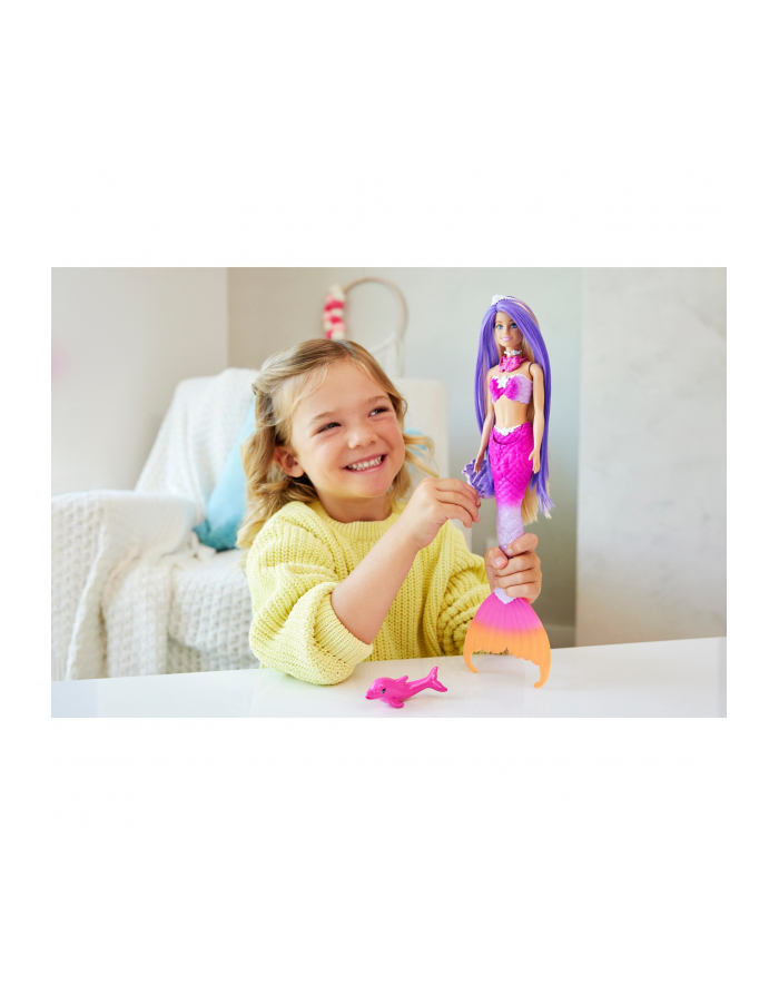 Barbie Lalka Malibu Syrenka Zmiana koloru HRP97 MATTEL główny