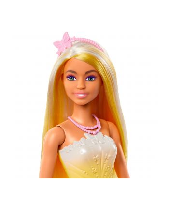 Barbie Lalka Księżniczka Żółto-różowy strój HRR09 MATTEL