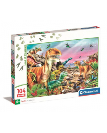 Clementoni Puzzle 104el Super Kraina Dinozaurów 25779