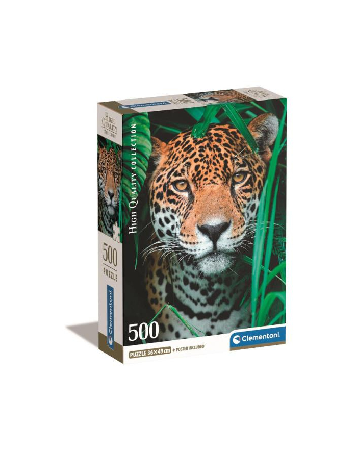 Clementoni Puzzle 500el Compact Jaguar w dżungli. Jaguar in the jungle 35541 główny