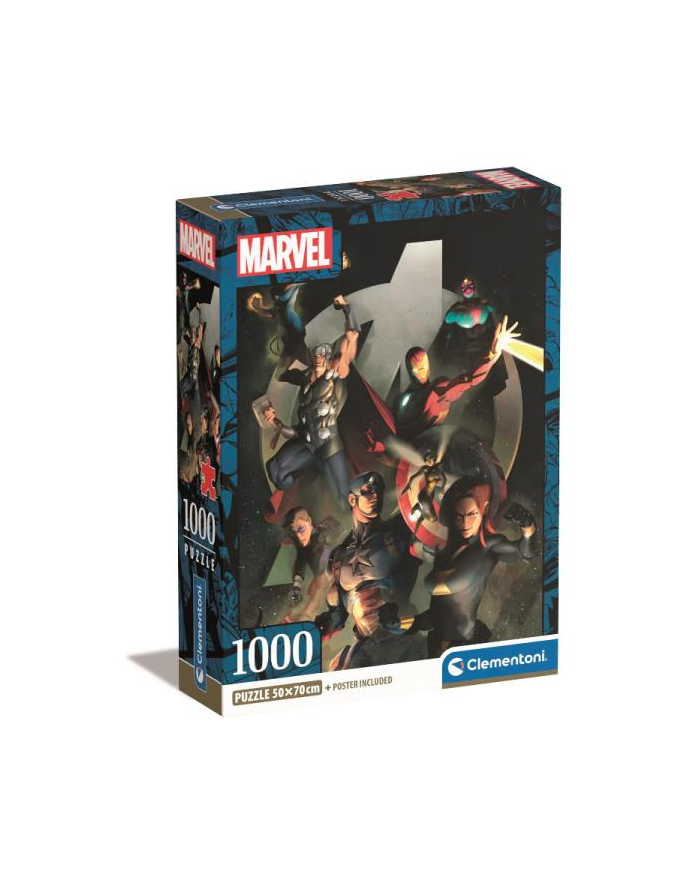 Clementoni Puzzle 1000el Compact Marvel The Avengers 39809 główny