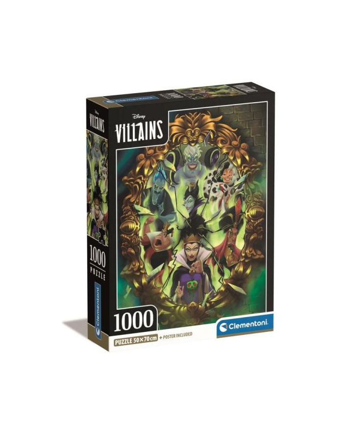 Clementoni Puzzle 1000el Compact Disney Villains 39812 główny
