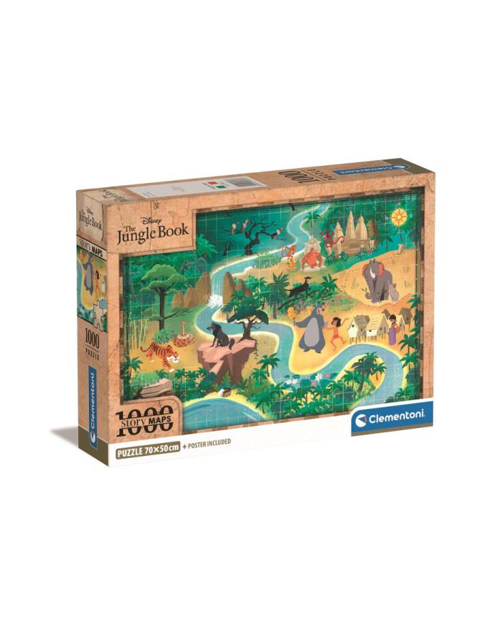 Clementoni Puzzle 1000el Compact Story Maps The Jungle book 39813 główny