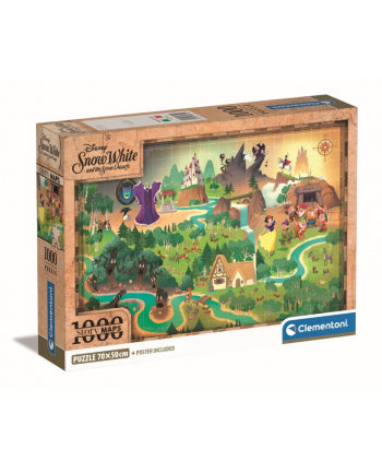 Clementoni Puzzle 1000el Compact Story Maps Snow Kolor: BIAŁY 39814
