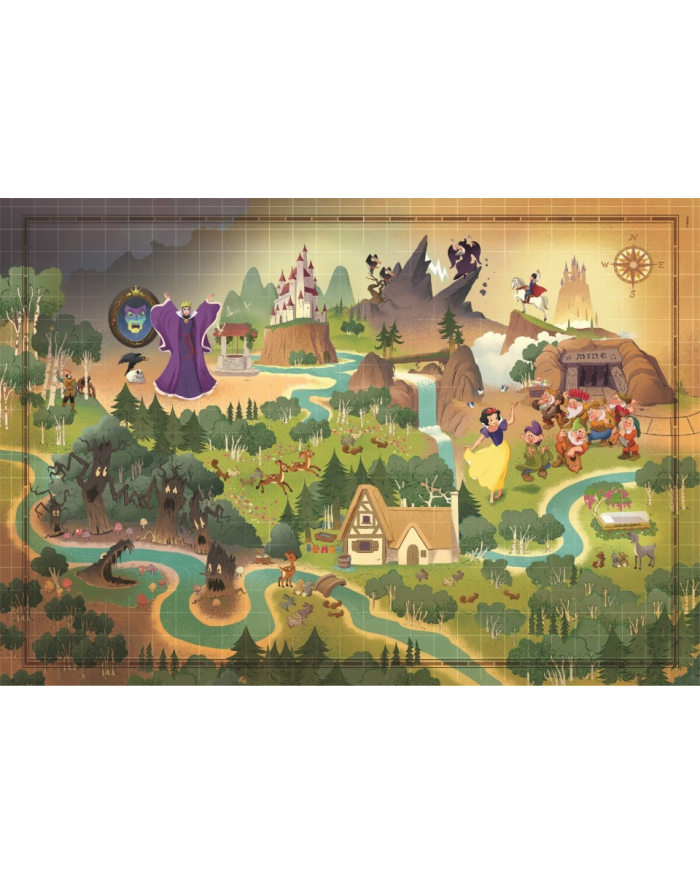 Clementoni Puzzle 1000el Compact Story Maps Snow Kolor: BIAŁY 39814 główny
