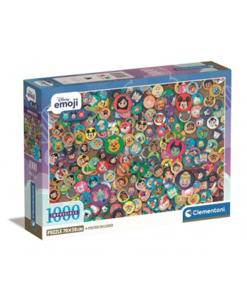 Clementoni Puzzle 1000el Compact Impossible Disney Emoji 39829