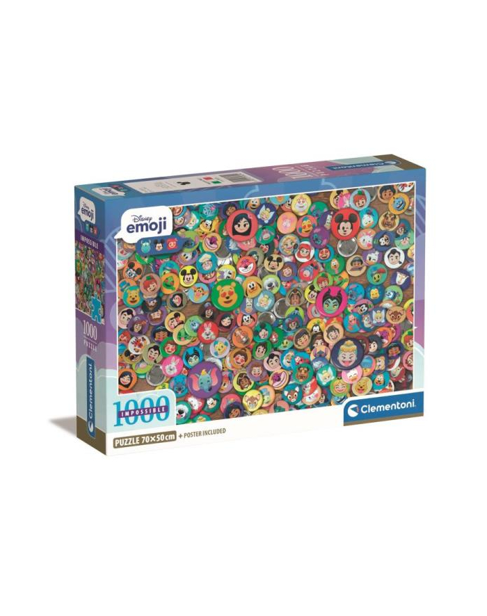 Clementoni Puzzle 1000el Compact Impossible Disney Emoji 39829 główny