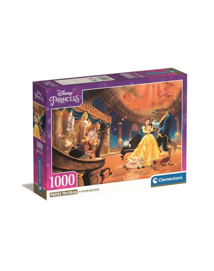 Clementoni Puzzle 1000el Compact Disney Princess. Piękna i Bestia 39854 główny