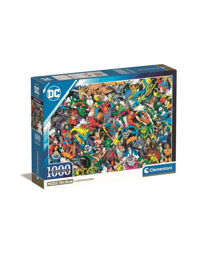 Clementoni Puzzle 1000el Compact Impossible DC Comics Justice League 39863 główny