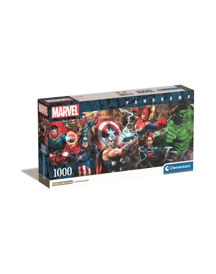 Clementoni Puzzle 1000el Panorama Marvel The Avengers 39877 główny