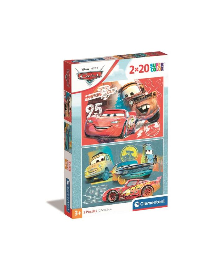 Clementoni Puzzle 2x20el Cars Auta 24808 główny