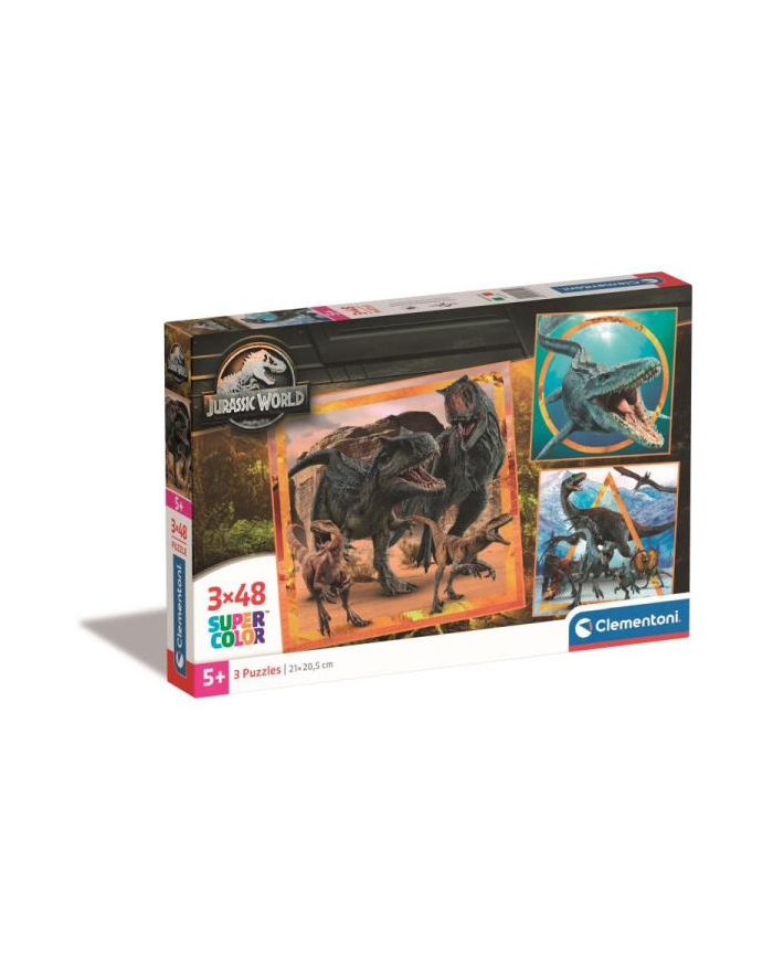 Clementoni Puzzle 3x48el square Jurassic World 25314 główny