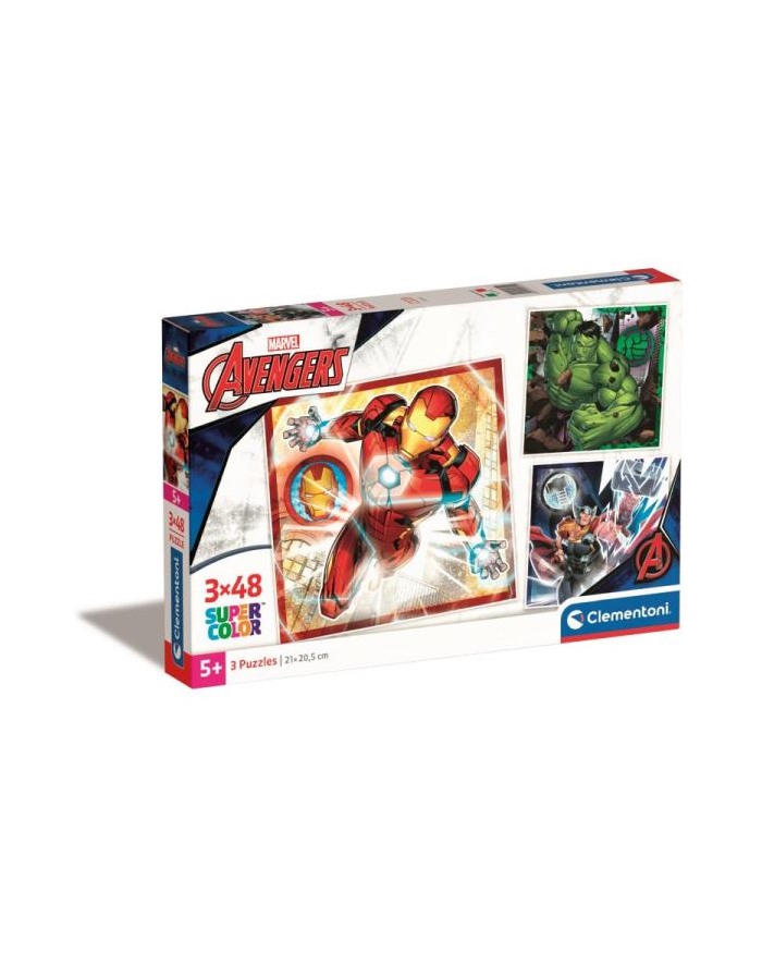 Clementoni Puzzle 3x48el SuperColor square Marvel The Avengers 25315 główny