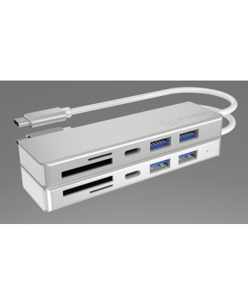 icybox HUB USB 3.0 typu C z 3 portami USB i czytnikiem  kart pamięci IB-HUB1413-CR