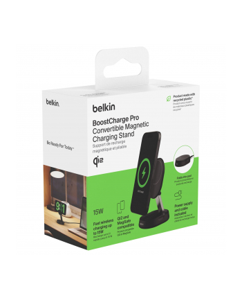 belkin Ładowarka magnetyczna BoostCharge Qi2 15W czarna z PSU