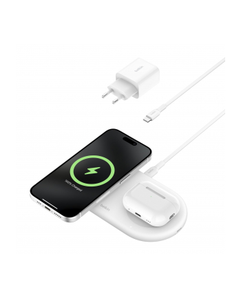 belkin Ładowarka podwójna BoostCharge Pro Qi2 15W biała