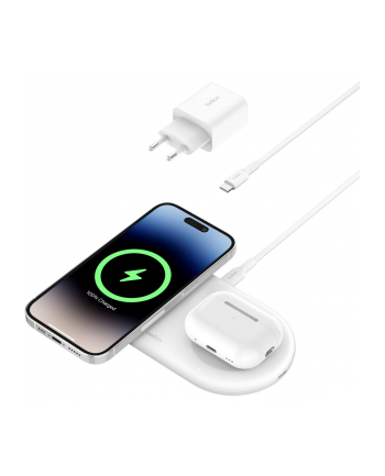 belkin Ładowarka podwójna BoostCharge Pro Qi2 15W biała