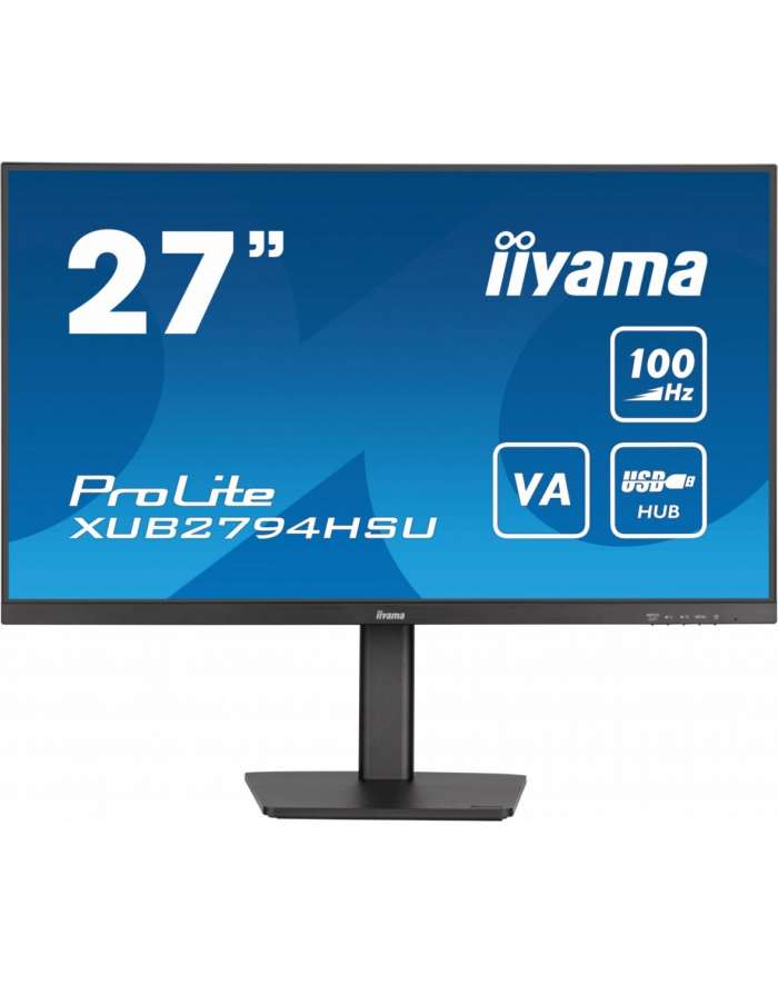 iiyama Monitor 27 cali ProLite XUB2794HSU-B6 VA,FHD,100HZ,4000:1,1MS,HDMI,DP,2xUSB,  FreeSync,2x2W,HAS(150mm),PIVOT główny