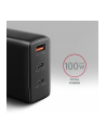 axagon ACU-DPQ100 Ładowarka sieciowa, GaN 100W, 3x port (USB-A + dual USB-C) PD3.0/QC4+/PPS/Apple, czarna - nr 34