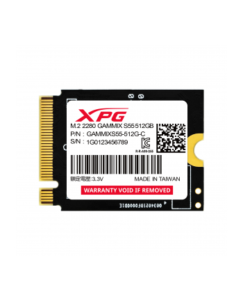 adata Dysk SSD XPG GAMMIX S55 512GB PCIe 4x4 5/3.8MB/s M2230