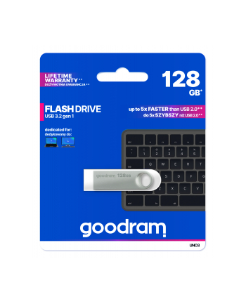 goodram Pendrive UNO3 128GB USB 3.2 Gen1 srebrny