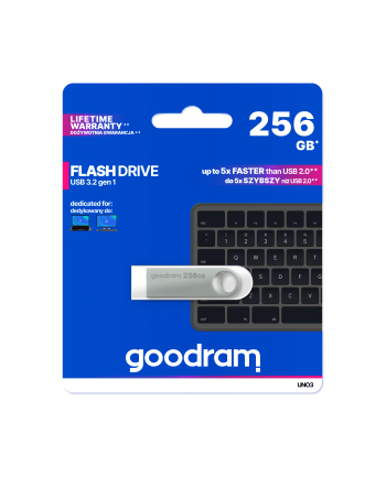 goodram Pendrive UNO3 256GB USB 3.2 Gen1 srebrny