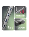 axagon HMC-10HLS Wieloportowy hub USB 5Gbps 4x USB-A, HDMI 4K/60Hz, RJ-45, SD/microSD, PD 100W, 25cm USB-C kabel - nr 34