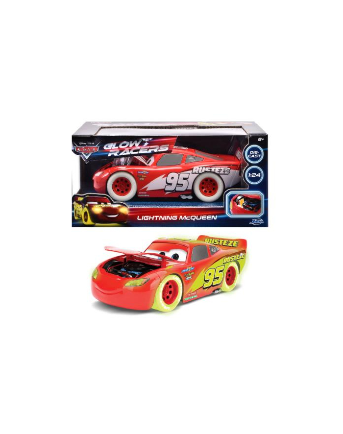 simba Samochód Lightning McQueen Glow Racers Cars 1:24 Jada główny