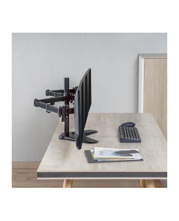 LOGILINK BP0174 Triple monitor mount 17-27inch arm length each 658 mm with smartphone holder aluminum nr 1