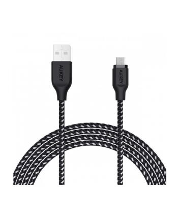 aukey CB-AM2 nylonowy kabel Quick Charge micro USB-USB | 2m | 480 Mbps