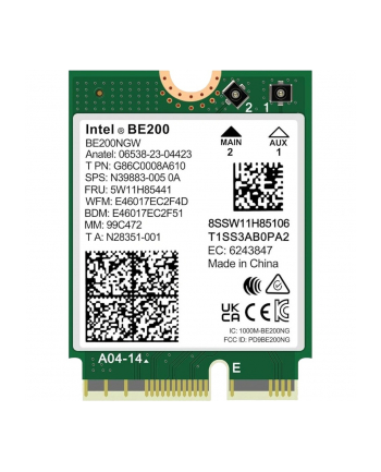 INTEL WI-FI 7 BE200 2230 2x2 BE+BT vPro