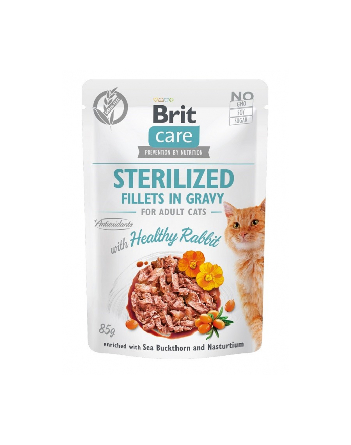 BRIT Care Cat Sterilized Fillets in Gravy filety z królikiem w sosie - mokra karma dla kota - 85 g główny